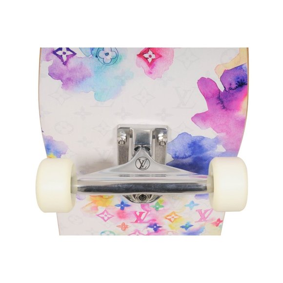 Louis Vuitton Skate Deck Watercolor LV Monogram Logo Skateboard SS21 Display - Picture 7 of 12
